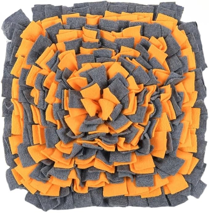 Mini Square Snuffle Mat for Small Pets, Interactive Nose Work Toy for Rabbits Hamsters Dogs, Fun Foraging Pad for Boredom Relief and Energy Release (A02)