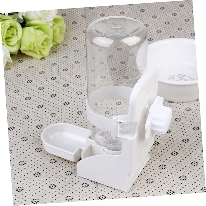 GANAZONO Automatic Pet Water Dispenser for Dogs Cats and Animals Leakproof Cage-Mounted Drinking Feeder Easy Installation for Home and Outdoors White
