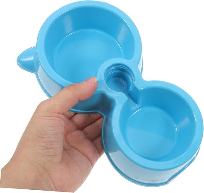 Dog Water Dispenser with Dual Bowls Automatic Pet Feeder for Dogs Cats Self Watering System with Material Compatible with Water Bottles for Puppies and Kittens