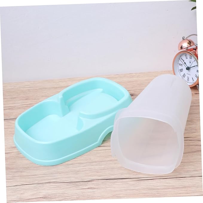 FRCOLOR 2pcs Automatic Pet Feeder Dispenser for Dogs and Cats Removable Washable Food Bowl Sky for Busy Convenient Dry Food Storage