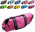 Snik-S Dog Life Jacket- Preserver with Reflective Stripes and Adjustable Belt, Pet Swimming Jacket for Short Nose Dog(Pug,Bulldog,Poodle)