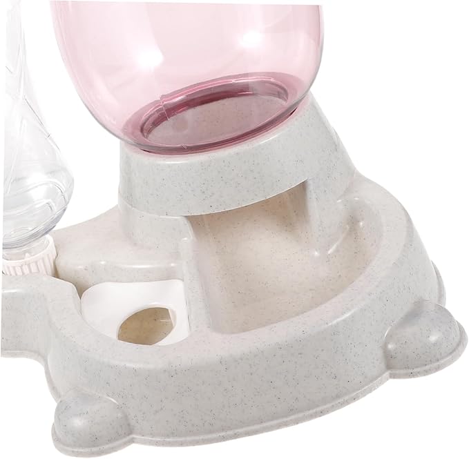 Healifty Automatic Pet Food and Water Dispenser for Dogs and Cats Gray Combo Feeder Bowl Easy to Fill and Saving Household Pet Supply