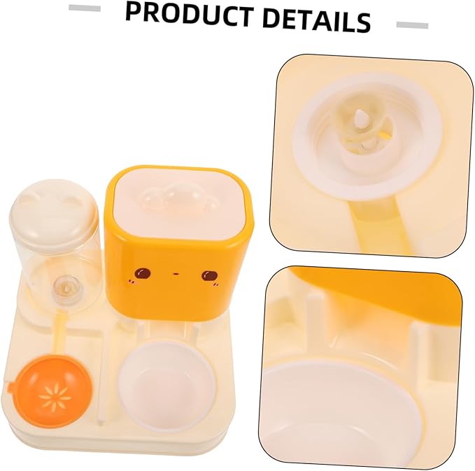 TOYANDONA Dual Pet Feeder Bowls Automatic Dog Cat Feeder Water Fountain Whisker-Friendly Cat Food Bowl Sturdy Base Space-Saving Design