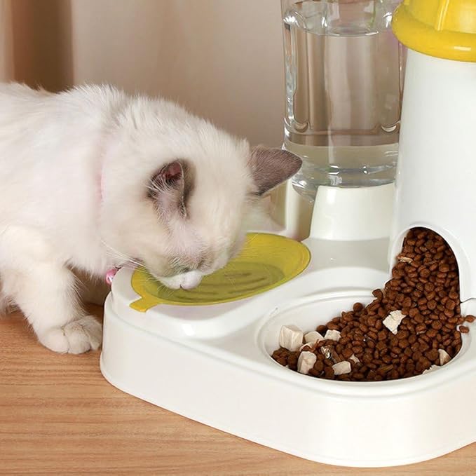 1pc Pet Feeding Station with Water Dispenser Automatic Pet Feeder Water Dispenser Set with Capacity for Cats Dogs Dry Wet for Easy