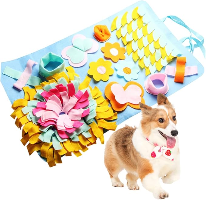 BESPORTBLE Interactive Pet Sniffing Mat for Dogs Feeding Training Cushion Engaging Nose Work Game Prevents Choking Bright Fun Design for Pets