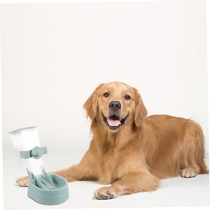 Capacity Automatic Hanging Dog Feeder with Deepened Bowl and Space-Saving Cage Design No Electricity Needed Removable Food Tank and Tray for Easy Cleaning Suitable for Kennels and