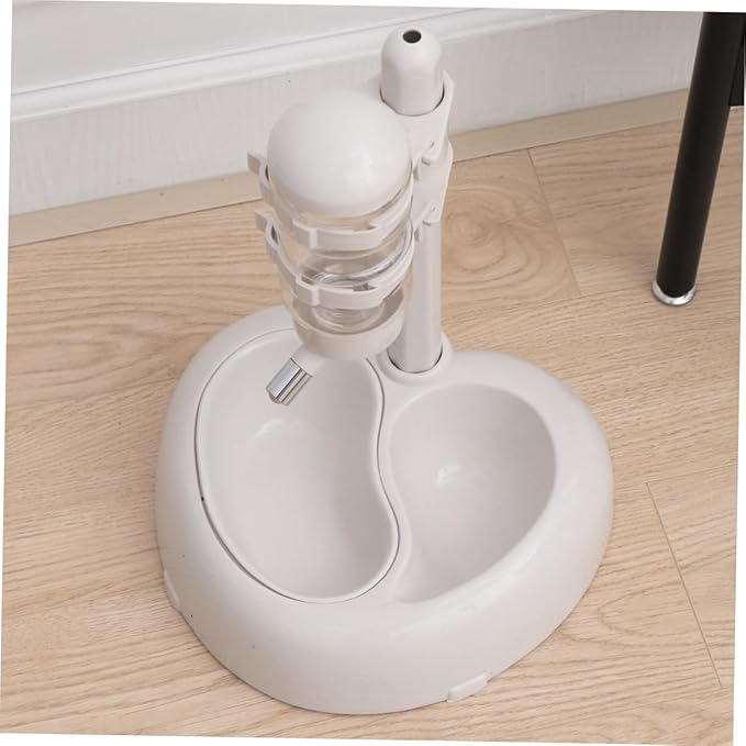 NOLITOY Pet Automatic Feeder White Wall-Mounted Drinking Fountain for Dogs and Cats Non- Design Easy to Height Automatic Water Dispenser for Pets
