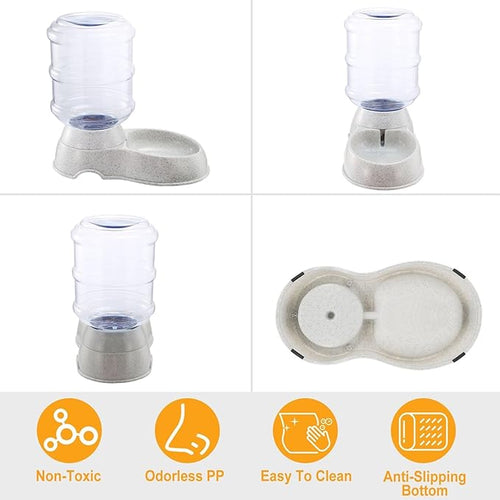 3.5L/1Galion Automatic Replenish Pet Water Dispenser, Self-Dispensing Gravity Pets Water Feeder for Cats & Small, Medium, & Large Dogs