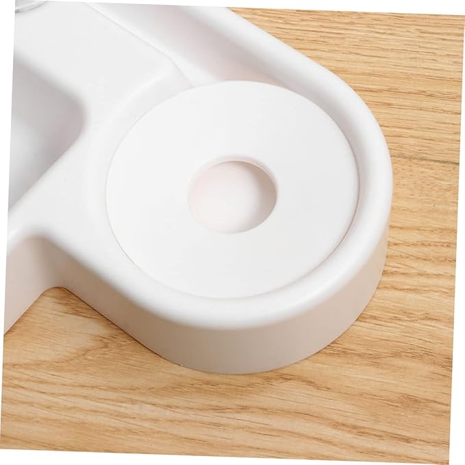 Angoily 2pcs Corner Shape Pet Feeder Automatic Water Dispenser Bottle Dual Bowls for Cats Dogs Practical Non- Design Detachable Nozzle Plastic Pet Supplies