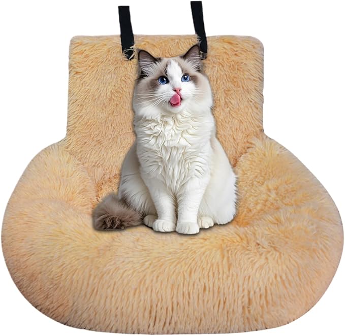 Small Dog Car Seat – Stylish Ergonomic high-Performance Functional Medium Plush Non, Slip, Travel Bed, Pet Cushion Traveling Camping Kitten | Multipurpose Outdoor Indoor Utility Sleek