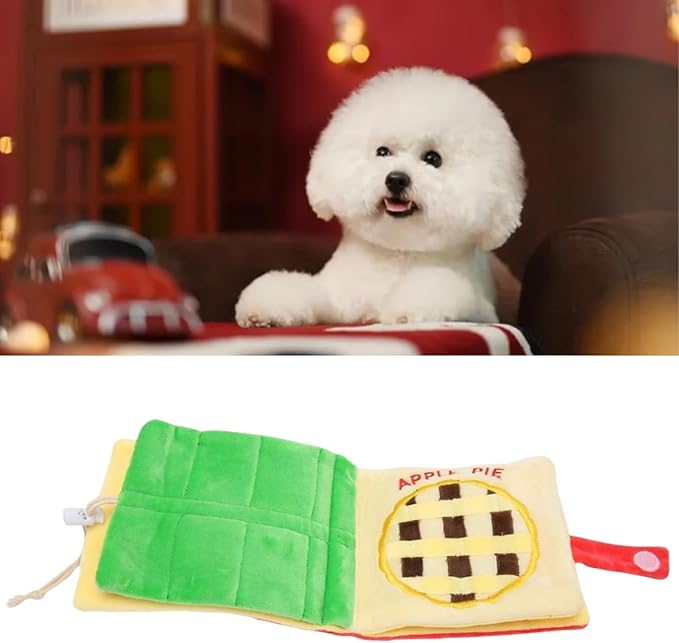 Cyrank Dog Enrichment Toys, Snuffle Mat for Dogs Interactive Sniff Mat Dog Snuffle Book Slow Feeder Interactive Dog Toys Dog Feeding Mat Snuffle Mat Puzzle Toys for Dogs Training