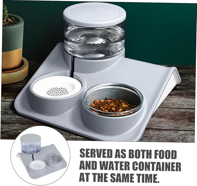 ERINGOGO 1Pc Dual Use Pet Eating Bowl Practical Pet Food Water Feeder Automatic Water Refill Design Easy to Capacity for Dogs Cats Convenient Food Bowl System