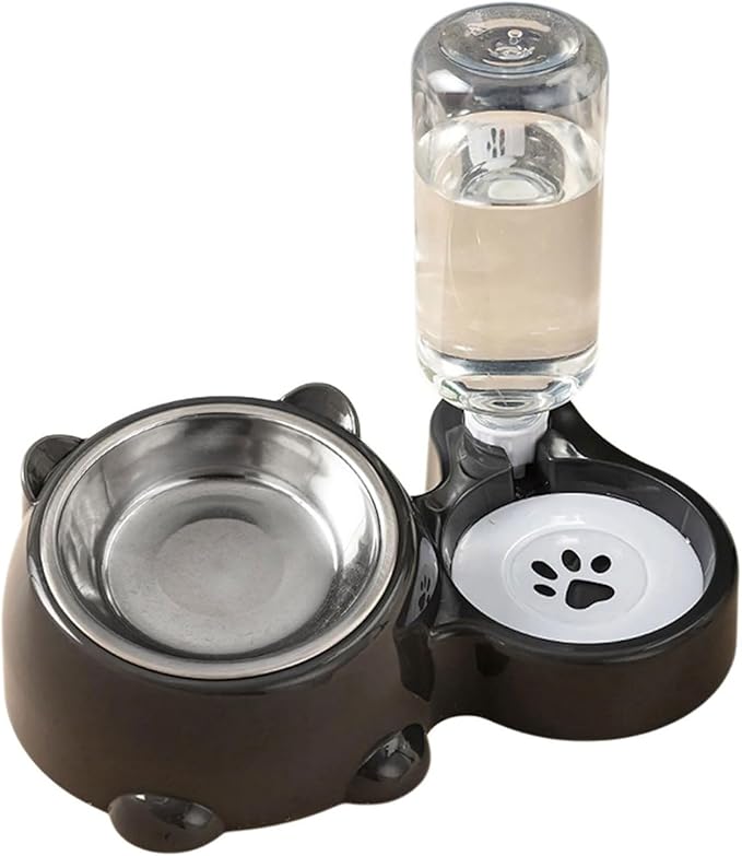 Elevated Pet Feeders with Removable Stainless Steel Bowl and Automatic Water Dispenser for Cats and Dogs Automatic Water Dispenser Dog Dish