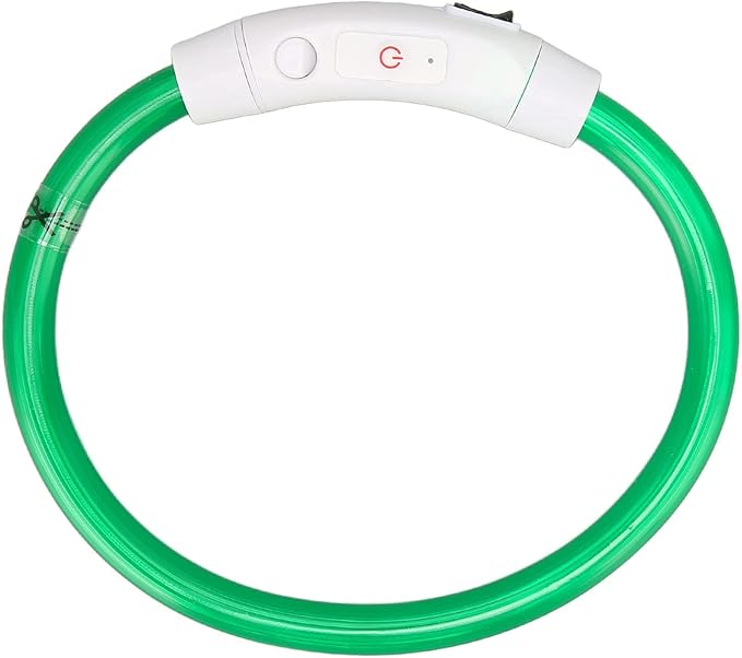 VINGVO Light Up Dog Collar, in The Dark Dog Collar Rechargeable Rechargeable Flash Dog Necklace Light Dog Collar Light LED Dog Collar Lighted Dog Collar for Large Medium Small Dogs