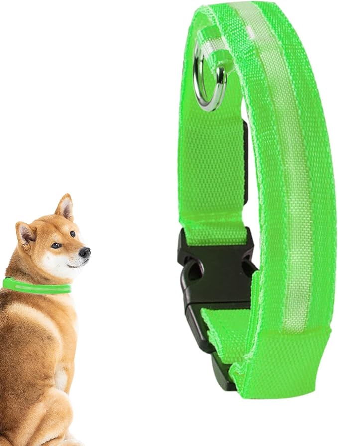 Lighted Dog Collars - Puppy Led Training Collar with Nighttime Visibility, 3 Lighting Modes, Water-Resistant Rechargeable Pet Collar, 600mah Battery, Customizable Dog Illuminated Collar for Dogs