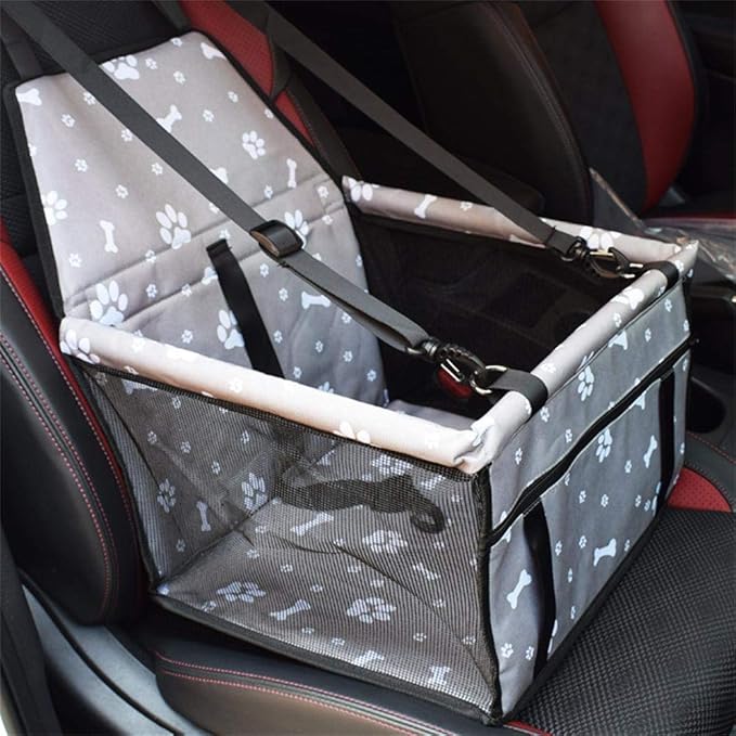 Myuilor Pet Dog Car Booster Seat Carrier,Portable Foldable Carrier with Seat Belt for Dog Cat up to 30lbs …