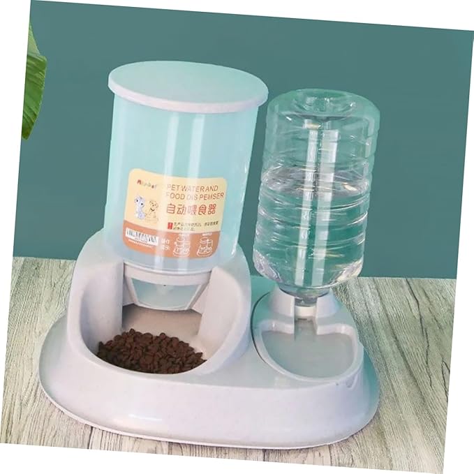 YARNOW Large Capacity Automatic PET Feeder and Water Dispenser for Dogs and Cats 2-in-1 Gravity Bowl Adjustable Flow and Material