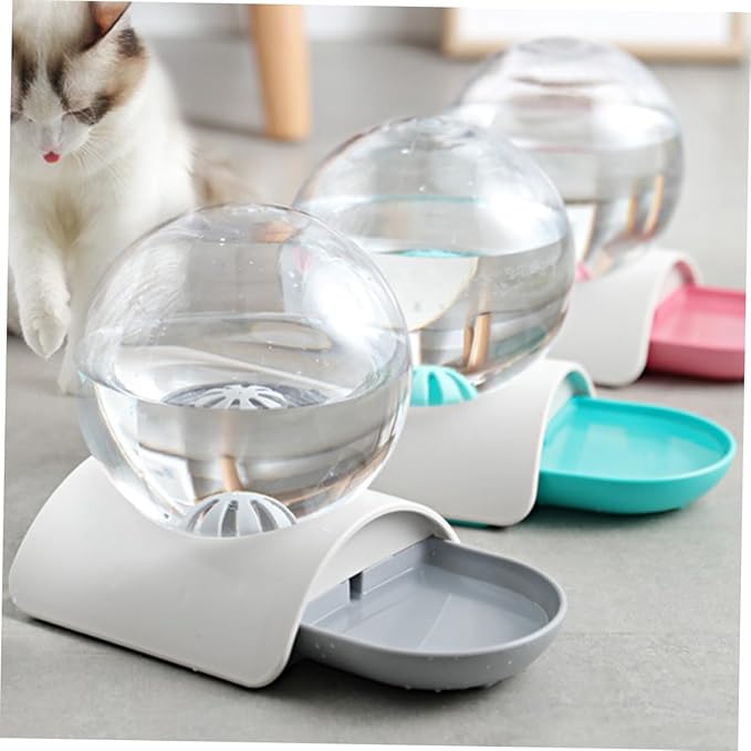 Pet Automatic Water Dispenser Grey Drinking Bowl for Cats Dogs Water Feeder Unique Design Spill-Resistant Engineering for Home Decor