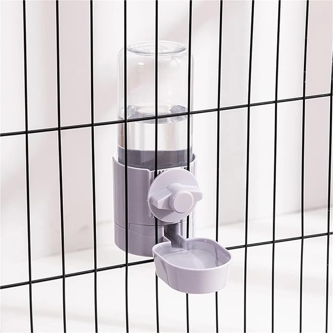 Automatic Pet Feeder and Water Feeder for Dogs, Cats, Rabbits, and Birds - Hanging Bowl and Food Container(Purple)