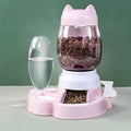 Massage cushion 2.2L Pet Water Dispenser Cat Automatic Feeder Plastic Dog Water Bottle Food Water Pet Feeding Bowl Drinking Feeder Device (Color : Grey1) (Pink1)