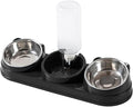 Double Bowl Pet Food Water Dish Feeder for Dog Cats Daily Feeding with Automatic Dispenser for Dry Wet Double Bowl Feeder