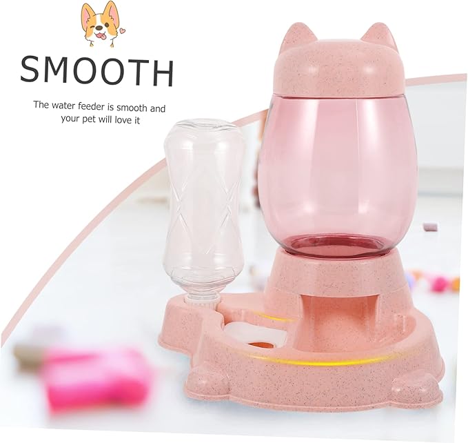 Kisangel 1pc Automatic Cat Water Dispenser Durable Pet Bowl Creative Dog and Cat Food and Water Bowl -Spill Design Lightweight and Portable for Pet Owners