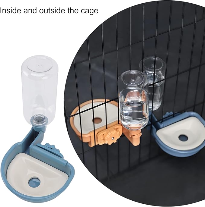 480ml Automatic Pet Water Dispenser, Safe Detachable Hanging Pet Gravity Waterer, Large Capacity Water Feeder Gravity Pet Auto Feeder Waterer Set for Cats and Small and Medium Sized Dogs