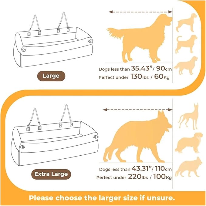Pet Outing Lathe Leather Dog Car Seat/Cat Bed/Booster Bed Booster Seat Cat Travel(Large,95x42x45 cm)