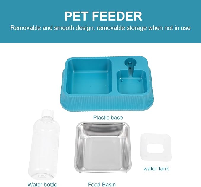 BESPORTBLE Pet Feeder Detachable Design Automatic Water Dispenser for Dogs and Cats Multi-Function Pet Food and Water Bowl Sturdy and Safe Easy to
