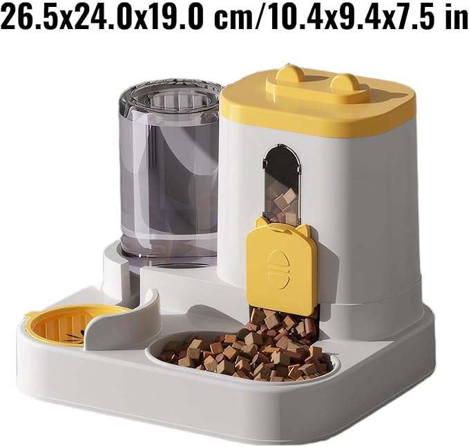 Automatic Pet Feeder with Water Dispenser - Self-Feeding Station for Cats and Dogs, Ideal for Home or Travel Use