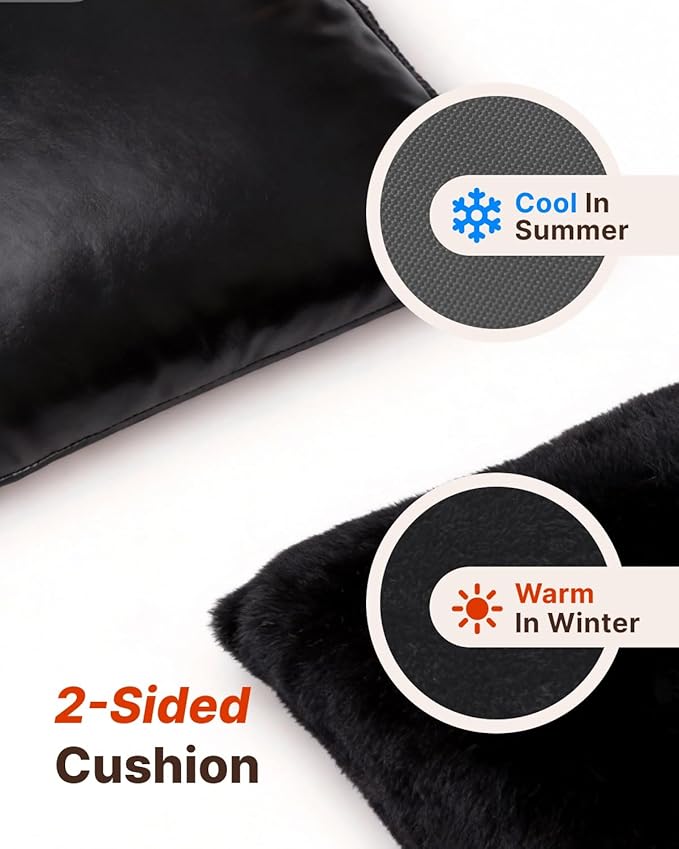 PET MARVEL Dog Car Seat for Small Dogs Up to 25 lbs, Pet Booster Seat with Safety Leash and Thick Cushion, Fully Detachable Washable Pet Bag with Storage Pocket, Portable Car Travel Carrier, Black
