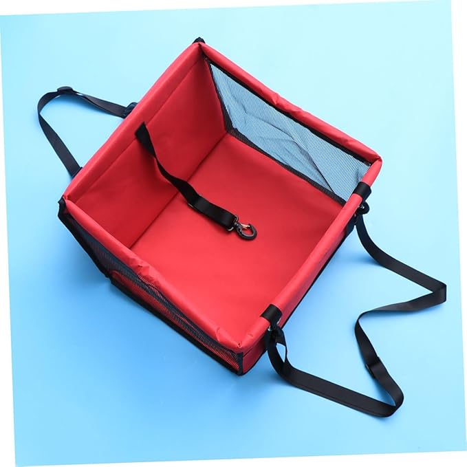 Sosoport Mesh Pet Bag for Car Dog Car Seat Thick Support Rods Safe Travel Companion