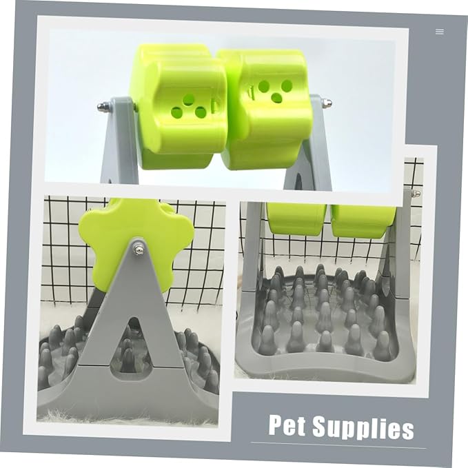 Automatic Rotatable Dog Food Dispenser -Skid Pet Feeder with Stable Design for Eating Easy to Clean Break Pressure Resistant for Dogs