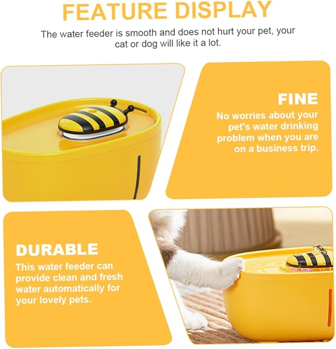 Automatic Pet Water Dispenser for Cats and Dogs Compact Lightweight Water Feeder Circulation System for Healthy Hydration Pet-Friendly Design Stable Base