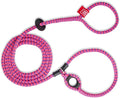 Harness Lead No Pull Dog Harness and Leash Set, Anti Pull Dog Harness, One-Piece Cushioned Rope Safely Prevents Escaping and Pulling *New Insert is Removable (Medium/Large, Pink/Purple)