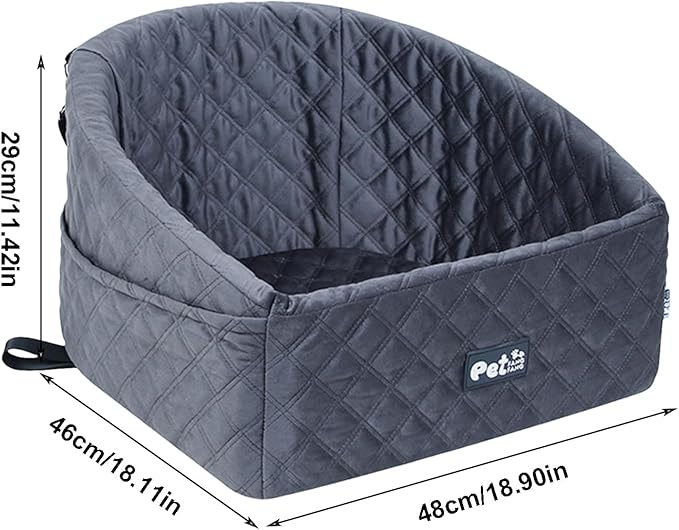 Genérico Car Seat for Small Dogs, Washable and Portable Travel Bed - Dog Bed Riser in Back Seat, for Home and Indoor Use, Long Travel