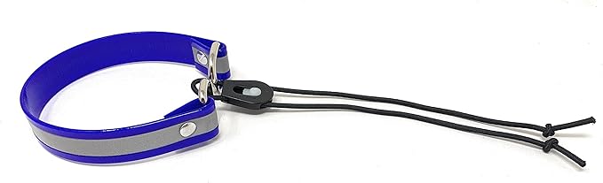 Sparky Pet Co - Surefit ECollar Replacement Strap - Bungee Dog Collar - Waterproof - Adjustable - Secure Nexus Wheel Lock - for Electronic Training & Invisible Fence Systems - 1" (Reflective Blue)