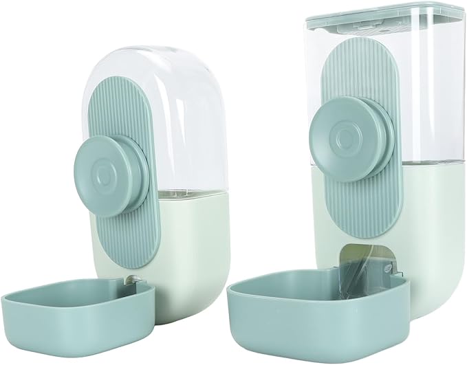ANGGREK Waterer Set, Multipurpose Removable Reusable Automatic Pet Water Dispenser for Kennel for Small Pets (Green)