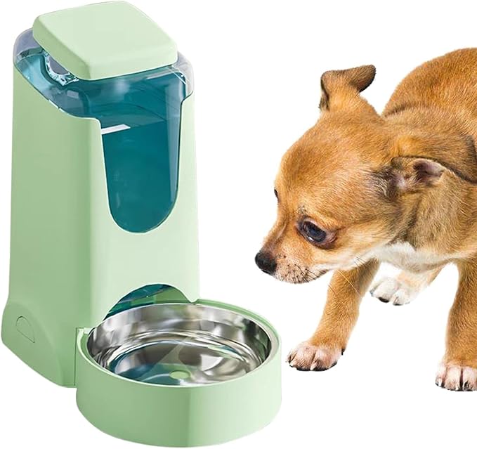 Automatic Pet Water Dispenser, Water Drinker Leakproof Dog Water Bottle Large Pet Water Fountain Water Feeder for Cats Dogs, Green