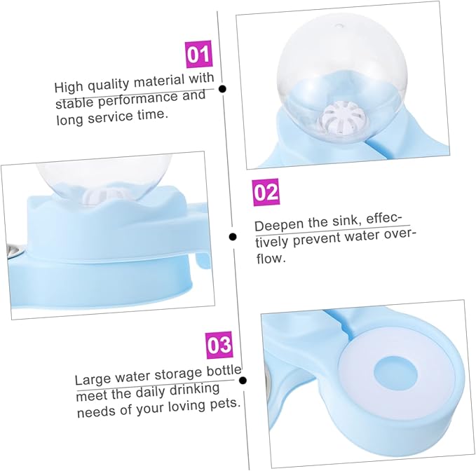 1pc Rotatable Cat Water Fountain Automatic Dispenser Food Bowl for Cats Easy to Lightweight Design for Indoor Use