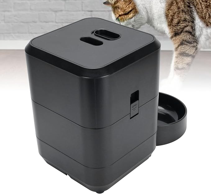 Automatic Dog Feeder, Timed Portion ControlDry Food Dispenser Accurate Distribution for Small and Large Cats Dogs Parallel Timed Feeding Suitable for Multi Pet Households
