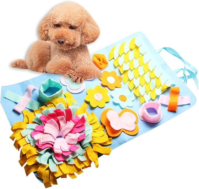 BESPORTBLE Interactive Pet Sniffing Mat for Dogs Feeding Training Cushion Engaging Nose Work Game Prevents Choking Bright Fun Design for Pets