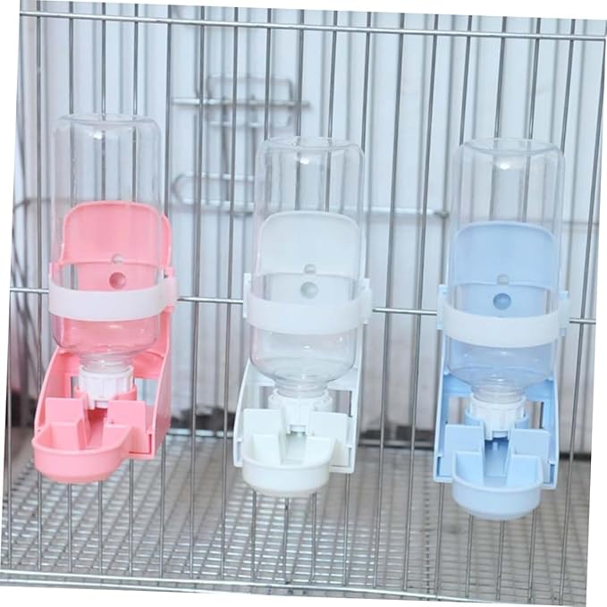 FRCOLOR 2pcs Pet Automatic Water Feeder for Dogs Cats Pigeons Hanging Cage Drinking Tool Safe Smooth Unique Design for Shops