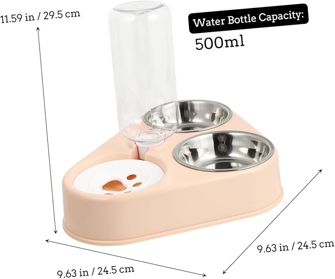 BESPORTBLE Dog Cat Automatic Water Dispenser Stainless Steel Bowl Splashproof Easy to Pet Supplies