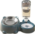 Elevated Pet Feeders with Removable Stainless Steel Bowl and Automatic Water Dispenser