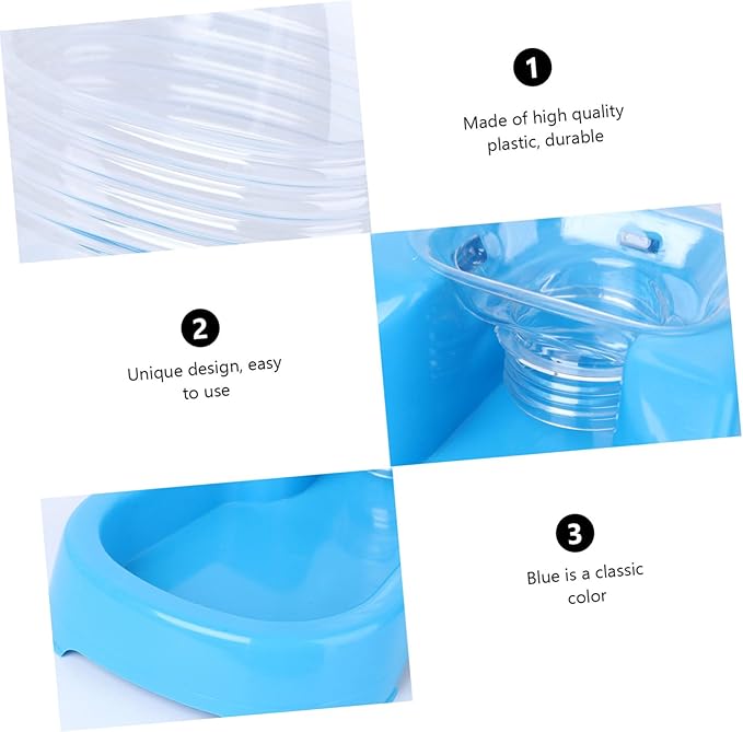 Blue Pet Water Feeder Creative Automatic Water Dispenser for Dogs and Puppies Practical Pet Drinking Tool Unique Non Overturn Design Safe and Material