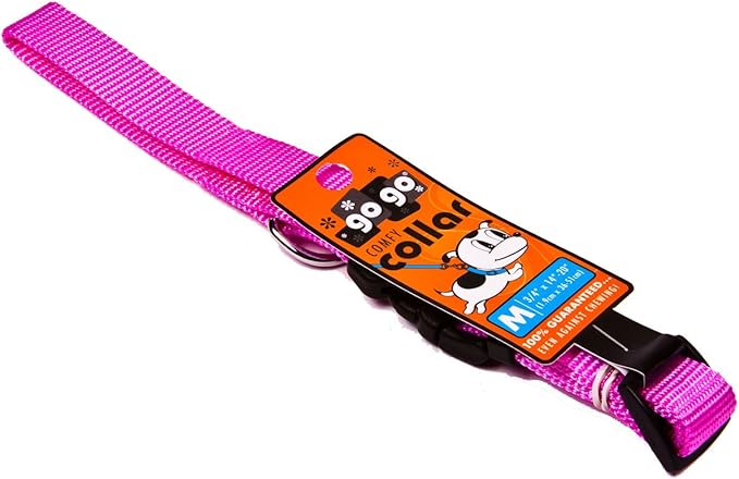 GOGO Pet Products Comfy Nylon 3/8-Inch Adjustable Pet Collar, X-Small, Pink