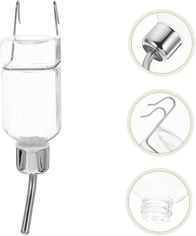 Automatic Hanging Pet Water Dispenser Large Leakproof Water Feeder with Fixed Hook for Dog Cage Suitable for Multiple Pets