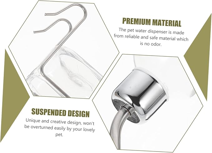 VANZACK Water Dispenser for Pets Portable Pet Water Bottle Automatic Dog Waterer Leak- Easy to Clean Safe Material