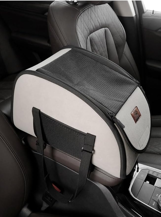 Center Console Dog Car Seat for Toyota RAV4 C-HR 2016-2025, Console Dog Car Seat, Small Dog Car Seat, for Small Pets up to7,5 kg,Grey